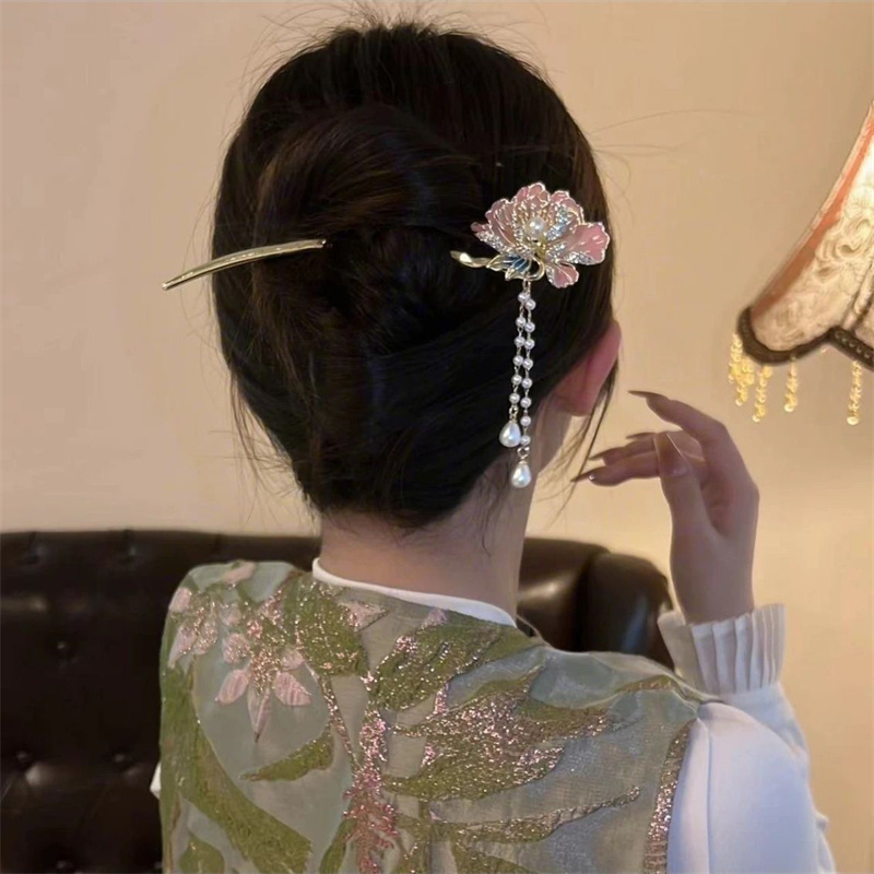 Tassel Hanfu Hair Chopsticks H - Hanbok Hair Pin ulasan dan harga