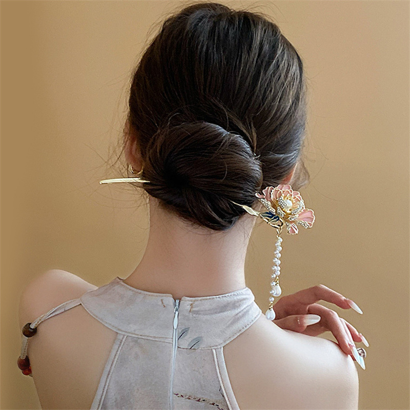 Tassel Hanfu Hair Chopsticks H - Hanbok Hair Pin ulasan dan harga