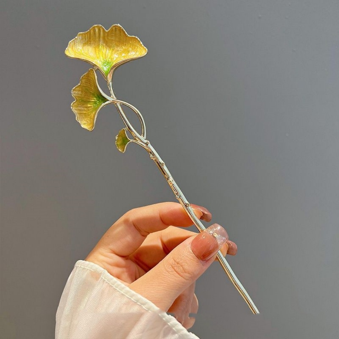 New Chinese-Style Ginkgo Leaf  - Hanbok Hair Pin ulasan dan harga