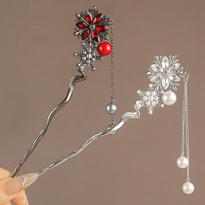 Elegant Fringed Snowflake Hair - Hanbok Hair Pin ulasan dan harga
