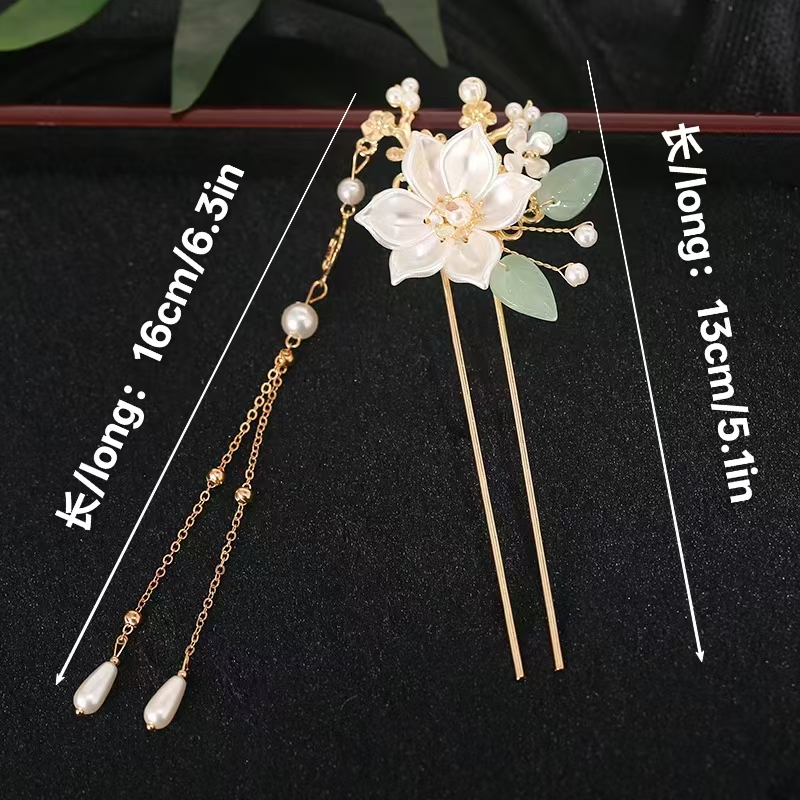 Tea Flower Hanfu Ancient Style - Hanbok Hair Pin ulasan dan harga