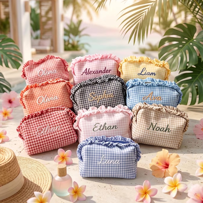 Custom Name Makeup Bag with De - Korean Skincare Routine ulasan dan harga